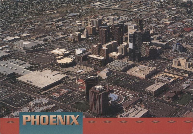 Aerial View of Downtown Phoenix Skyscrapers Arizona
