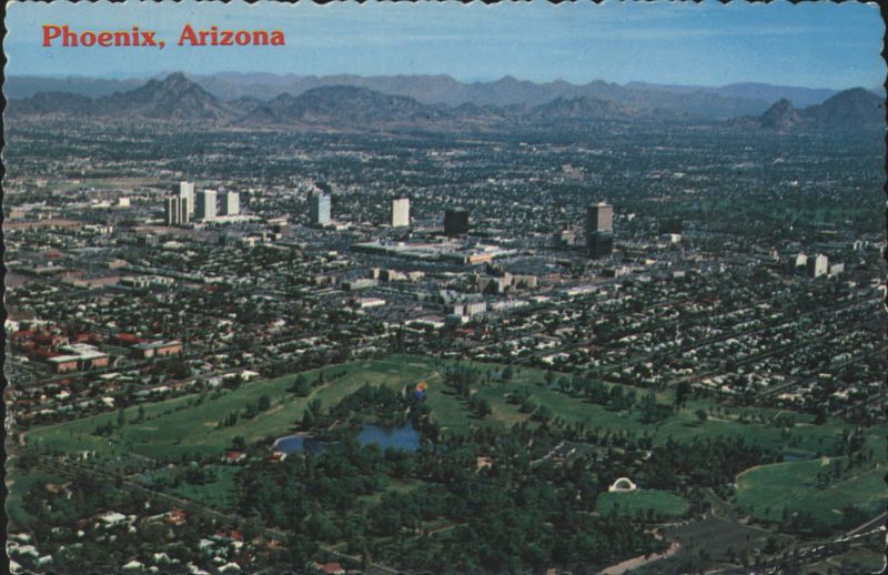 Phoenix AZ Highrise Office Buildings & Camelback Mountain Arizona