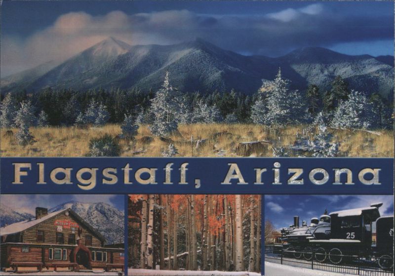 Flagstaff AZ San Francisco Peaks Snow Covered Mountains Arizona