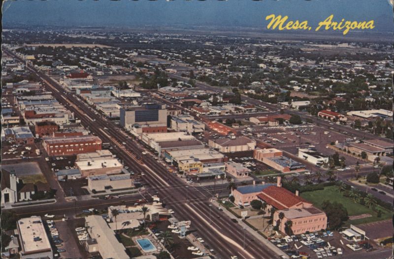 Aerial View of Downtown Mesa, AZ Arizona Bob Petley