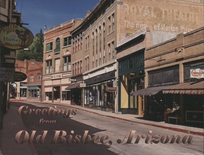 Old Bisbee, Arizona Street View with Shops and Buildings
