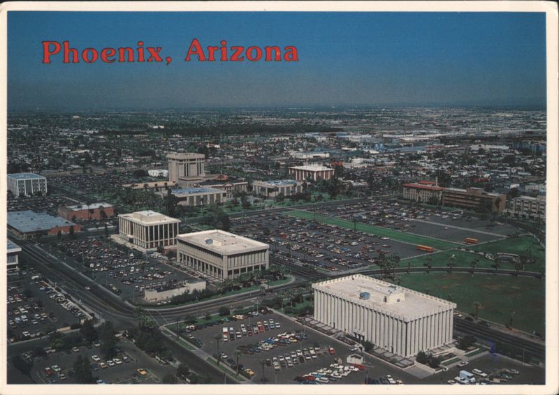 Phoenix AZ State Capitol Complex Aerial View Arizona