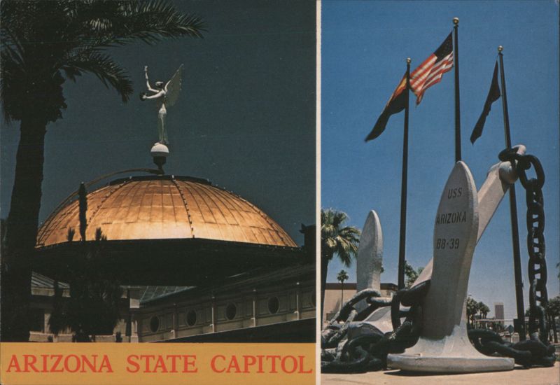 Arizona State Capitol Dome & USS Arizona Anchor, Phoenix