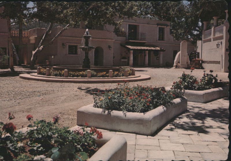 Mexican-styled Shops Complex Courtyard, Sedona AZ Arizona