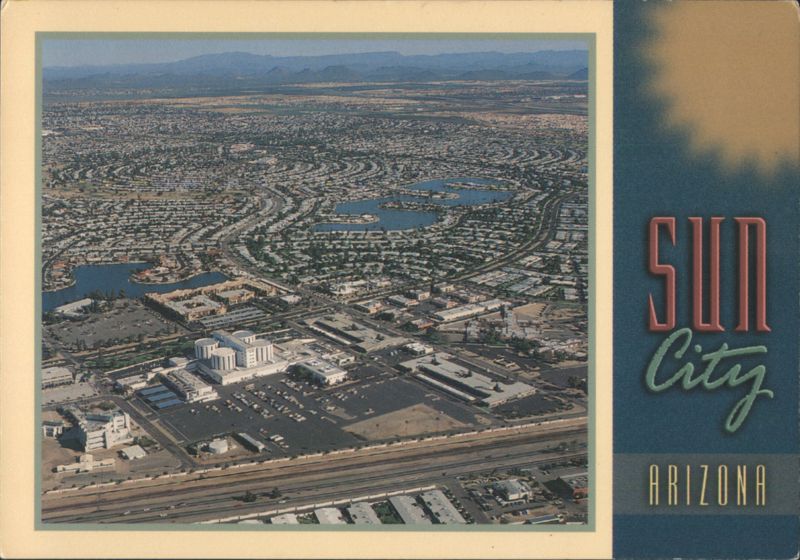 Aerial View of Sun City, Arizona Retirement Community