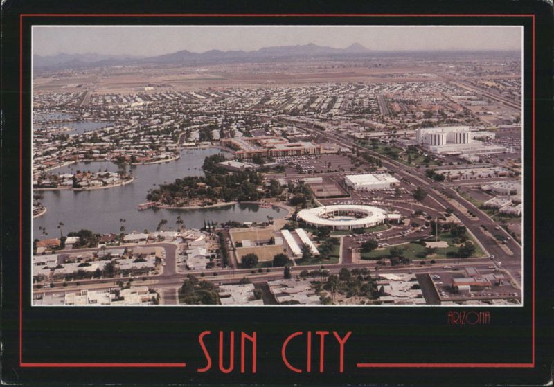 Aerial View of Sun City, Arizona Retirement Community