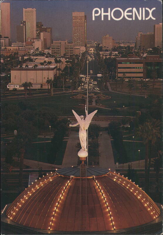 Phoenix Arizona State Capitol Winged Victory Statue Sunset