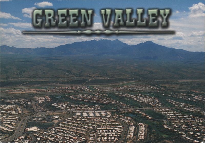 Green Valley Arizona Aerial View with Mountains