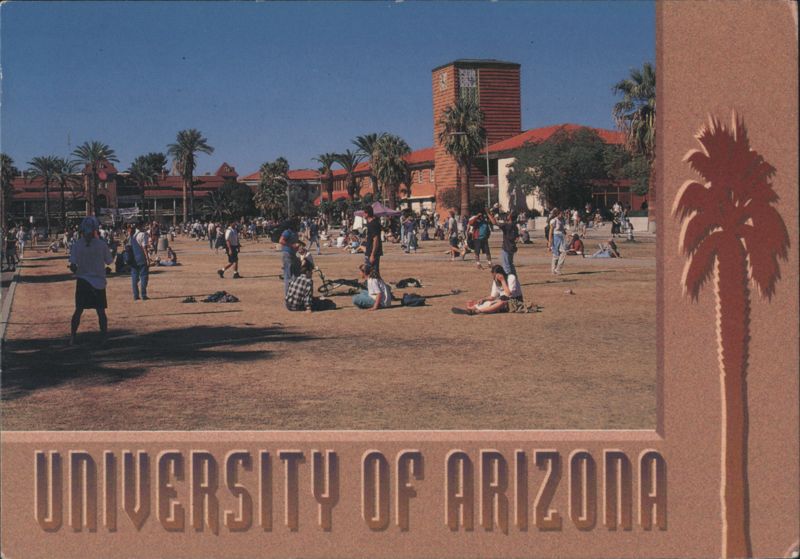 University of Arizona Students on Campus Lawn Ken Raveill
