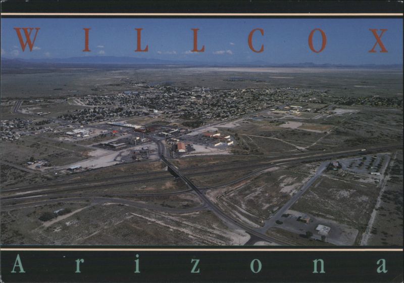 Aerial View of Willcox, Arizona - Town & Landscape