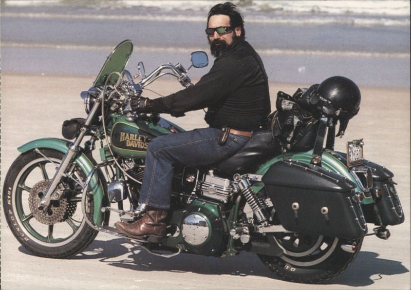 Harley-Davidson Softail Motorcycle on Beach Don Morley