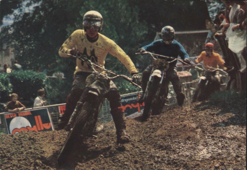 Motocross Race Action, Dirt Track Riders Italy Motorcycles