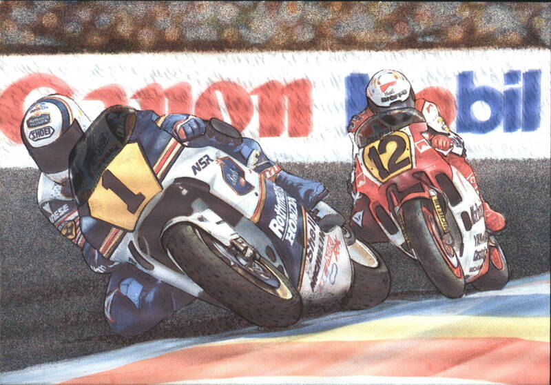 Motorcycle Racing, Rothmans Honda #1 and #12 Bikes
