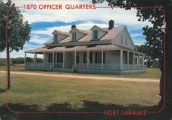 1870 Officer Quarters, Fort Laramie Postcard