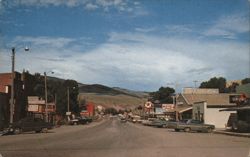 Main Street, Dubois, Wyoming, Mountain Town Shops Postcard