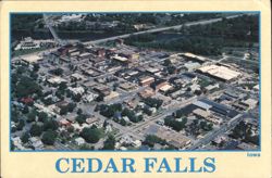 Aerial View of Cedar Falls, Iowa Postcard