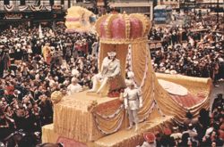 King Rex on Royal Float, New Orleans Mardi Gras Day Postcard