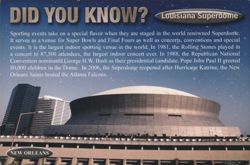 Louisiana Superdome, New Orleans - Did You Know? Postcard