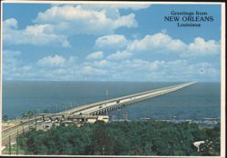 Lake Pontchartrain Causeway, New Orleans, Louisiana Postcard
