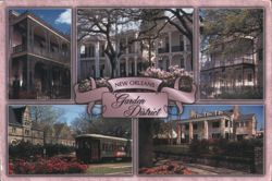 New Orleans Garden District Mansions Streetcar 1999 Postcard Postcard