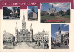 St. Louis Cathedral and Jackson Square, New Orleans Postcard
