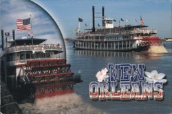 Steamboat Natchez Mississippi River New Orleans LA 2003 PC Postcard