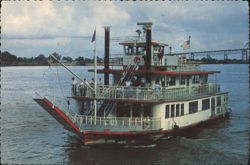 M. V. Mark Twain Paddlewheel Boat, New Orleans Postcard