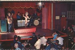 Bourbon Street Burlesque Show with Strip-Tease Artist Postcard