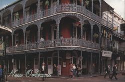 La Branche Building, Royal Street, New Orleans Balconies Postcard