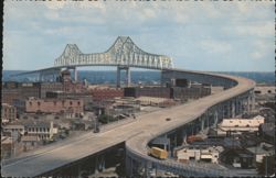 The Greater New Orleans Bridge over Mississippi River Postcard