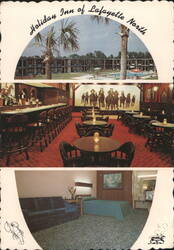 Holiday Inn of Lafayette North, Pool, Lounge, Rooms Postcard
