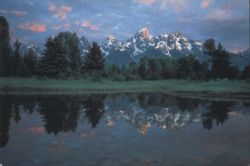 Grand Teton Range Reflection at Sunrise, Grand Teton NP Postcard