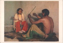 Father and Son by J. H. Sharp, Native American Figures Postcard