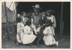 Buffalo Bill with Children, c. 1913 Postcard