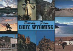 Howdy From Cody, Wyoming Multi-View Postcard