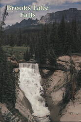 Brooks Lake Falls, Wyoming Postcard