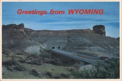 Twin Tunnels on Interstate 80 near Green River, WY Postcard