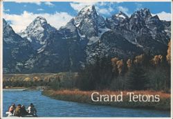 Grand Tetons Mountains, Snake River, Wyoming Postcard
