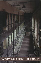 Wyoming Frontier Prison Cell Block A Interior, Rawlings Postcard
