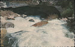 The Sinks, Popo Agie River, Lander, WY - Underground Cavern Postcard