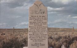 Parting of the Ways Monument, Oregon Trail, Wyoming Postcard