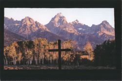 Chapel of the Transfiguration, Grand Teton Mountains Postcard