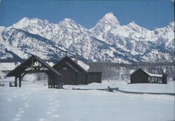 Chapel of the Transfiguration, Grand Teton Mountains, WY Postcard