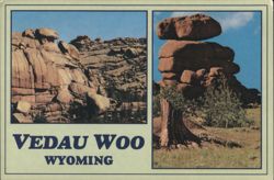 Vedau Woo Rock Formations, Wyoming Postcard