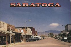 Saratoga WY Main Street Postcard