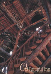 Old Faithful Inn Lodgepole Staircase, Yellowstone NP Postcard