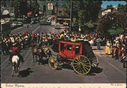 Jackson Hole Stagecoach Show, Town Square, Jackson, WY Postcard