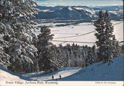 Teton Village, Jackson Hole, Wyoming Skiing Postcard