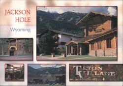 Jackson Hole Wyoming - Teton Village Resort & Hotels Postcard