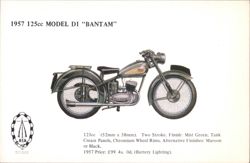 1957 BSA 125cc Model D1 Bantam Motorcycle Postcard